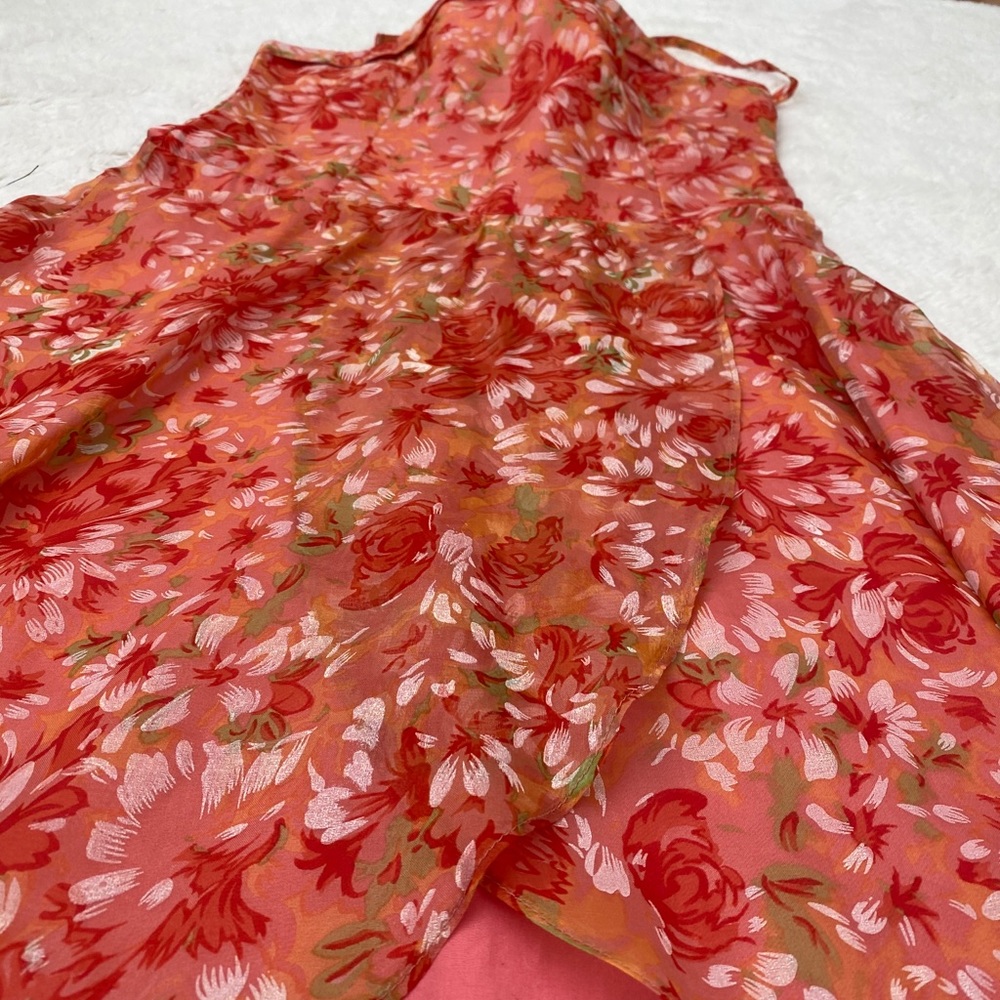 Anthro silk dress size 6 with straps - Picture 5 of 9